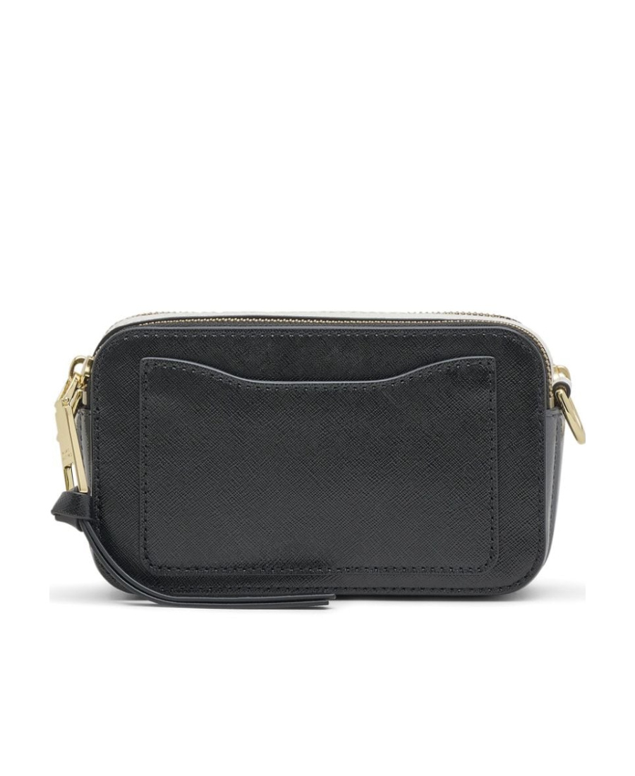 Marc Jacobs Compact Textured Leather Bag With Gold-tone Logo In Black