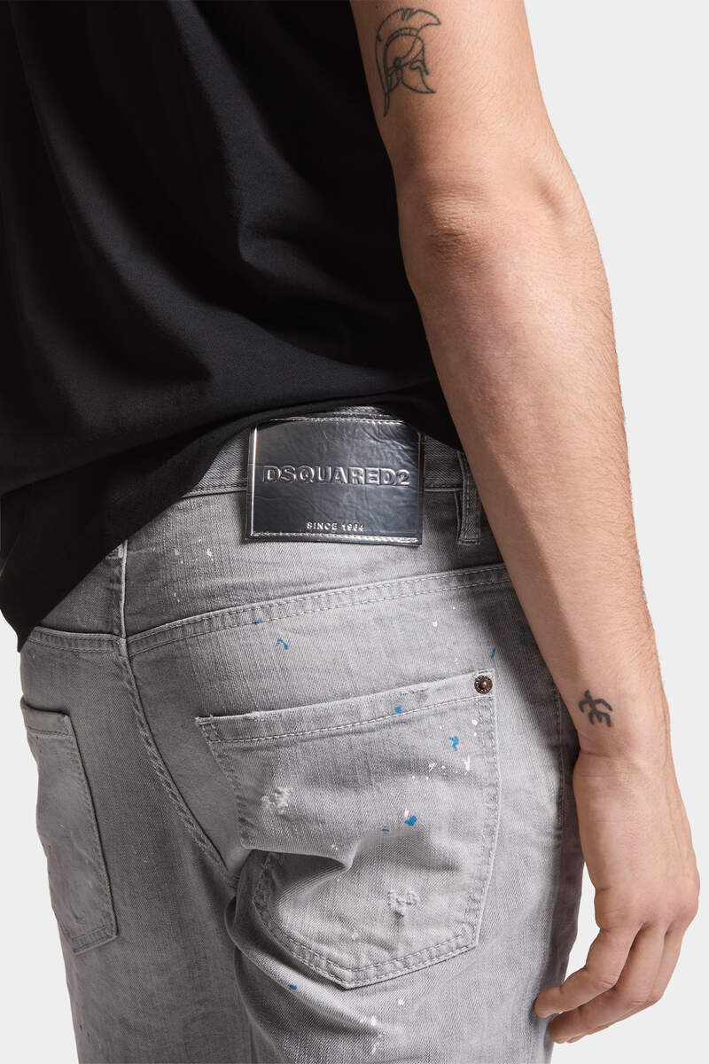 Shop Dsquared2 Distressed Washed-denim Jeans In Gray