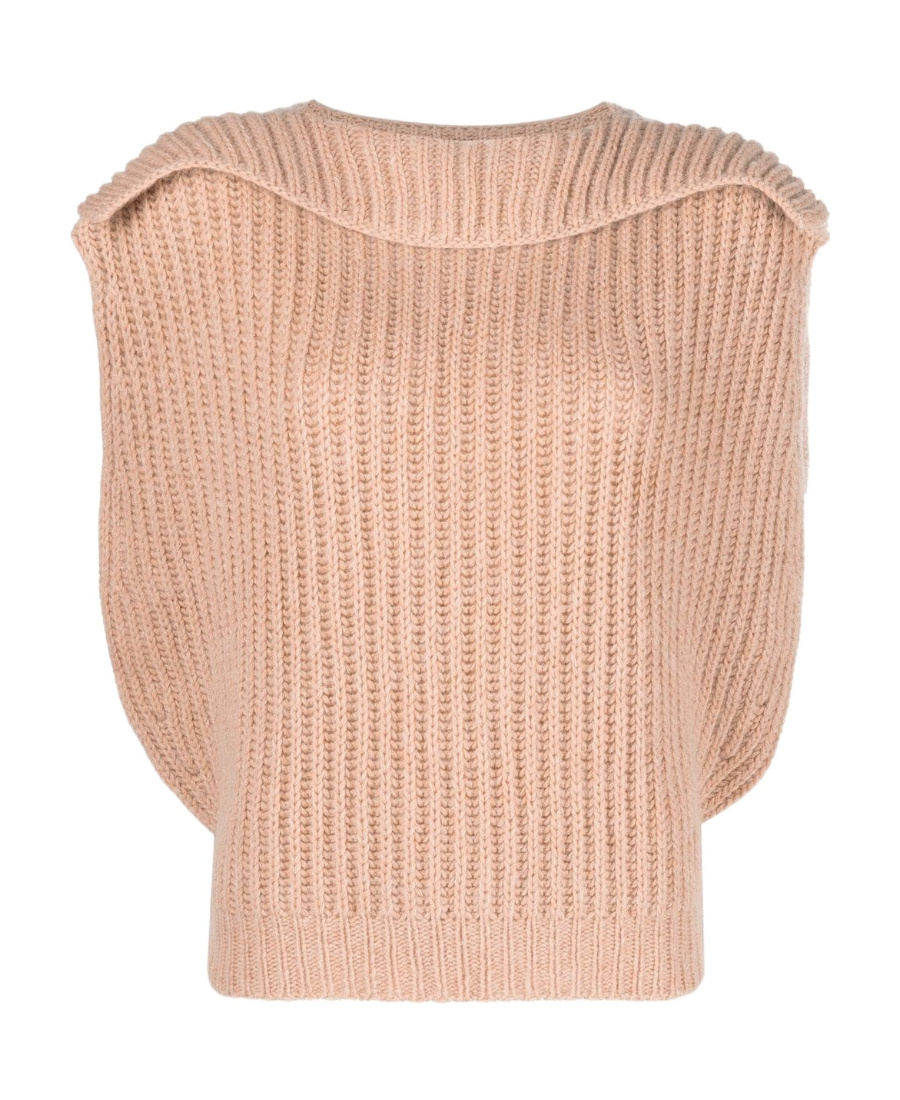 Fabiana Filippi Sleeveless Knit Top In Nude