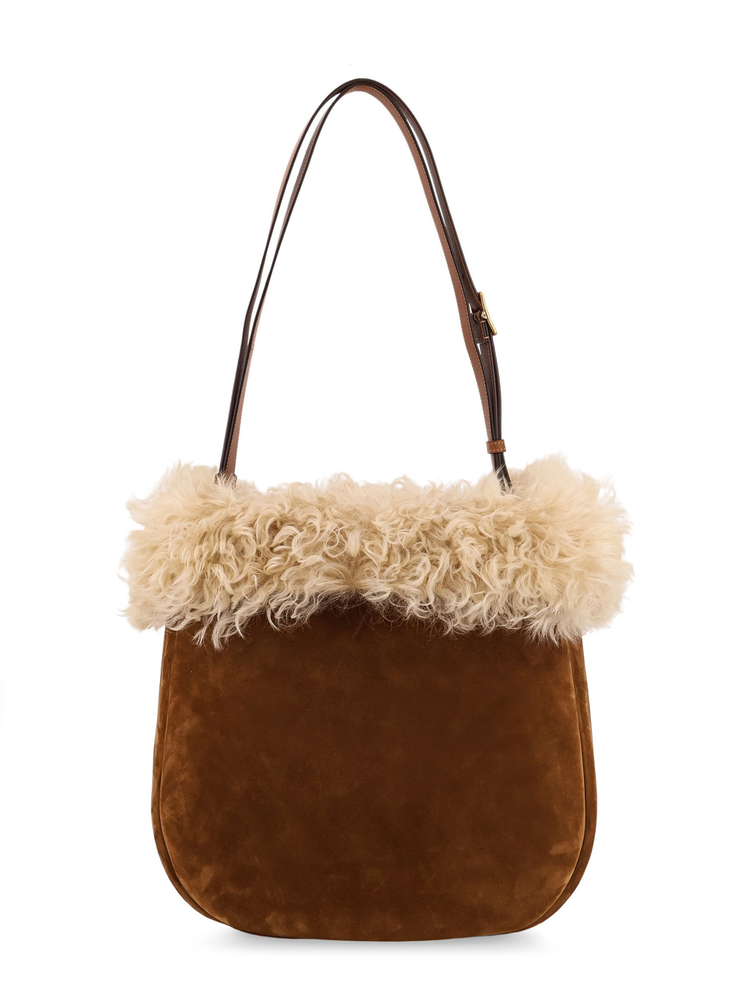 Saint Laurent Adjustable Shoulder Strap Shoulder Bag In Brown