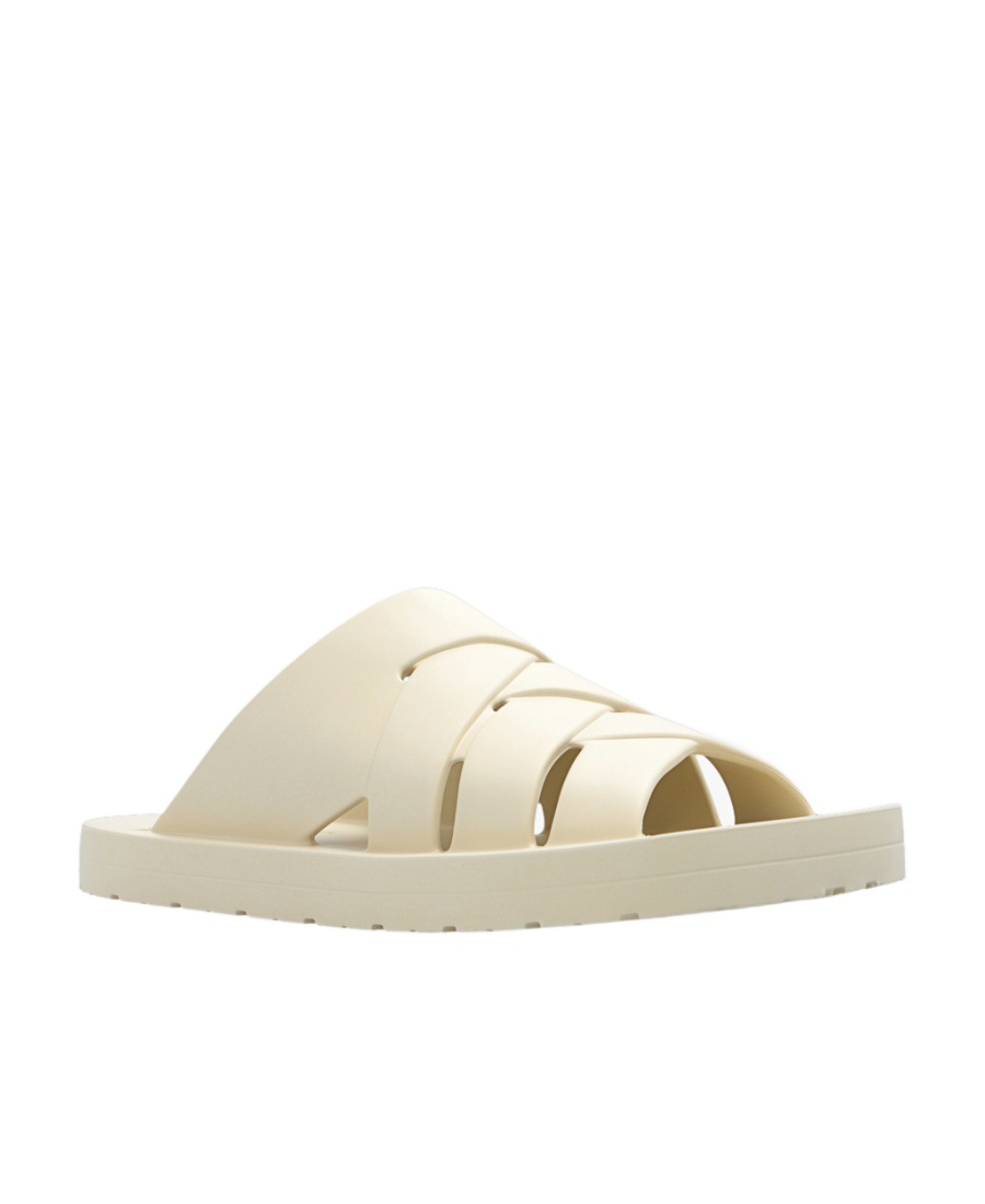 Bottega Veneta Ivory-coloured Rubber Slide In White