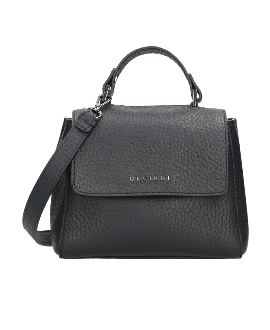 Orciani Logo Shoulder Bag In Black