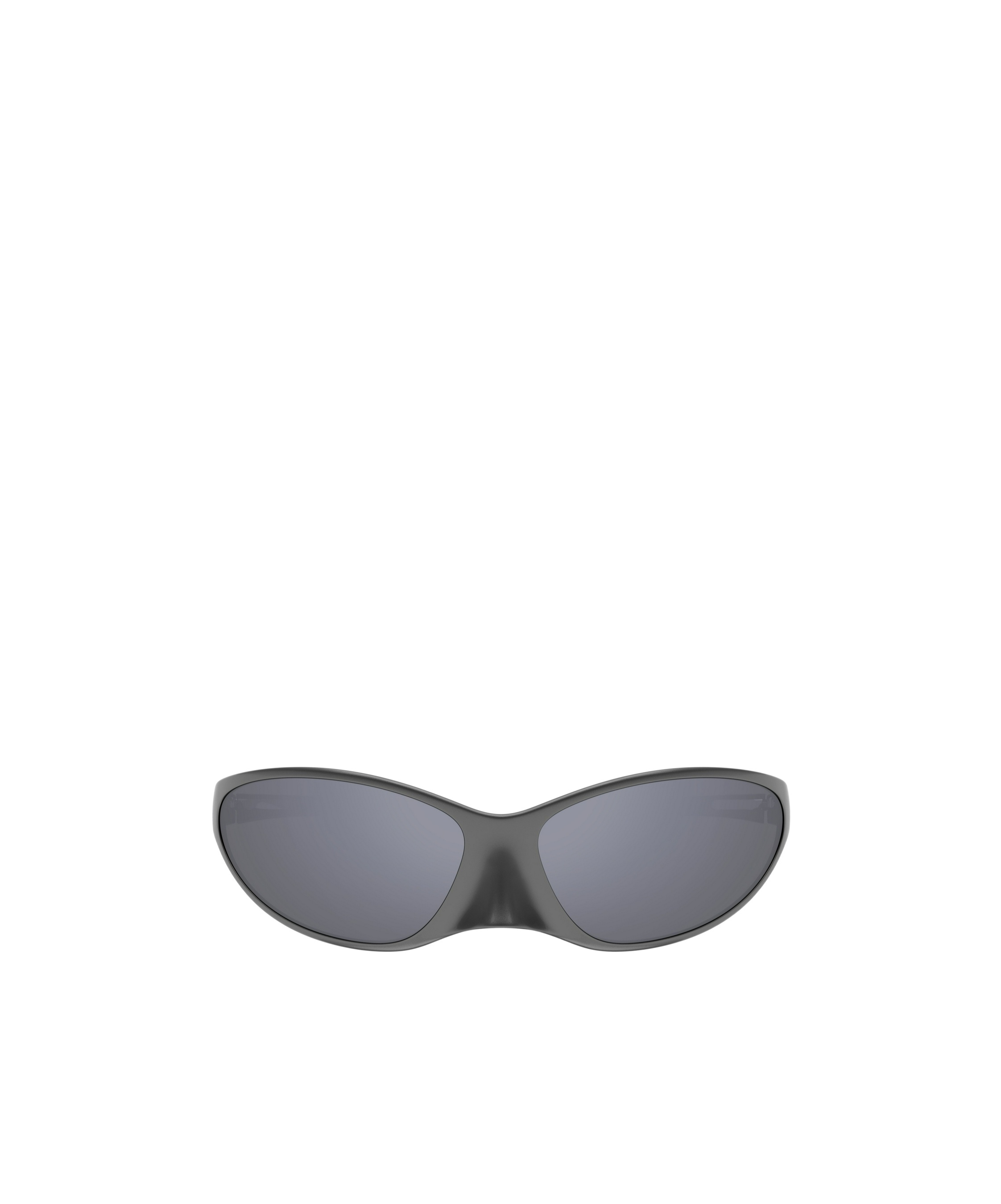 Balenciaga 70mm Gradient Oversize Oval Sunglasses In Gray