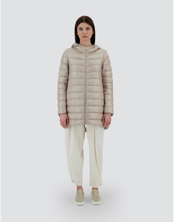 Herno Resort A-shape Jacket In Nylon Ultralight In Nude