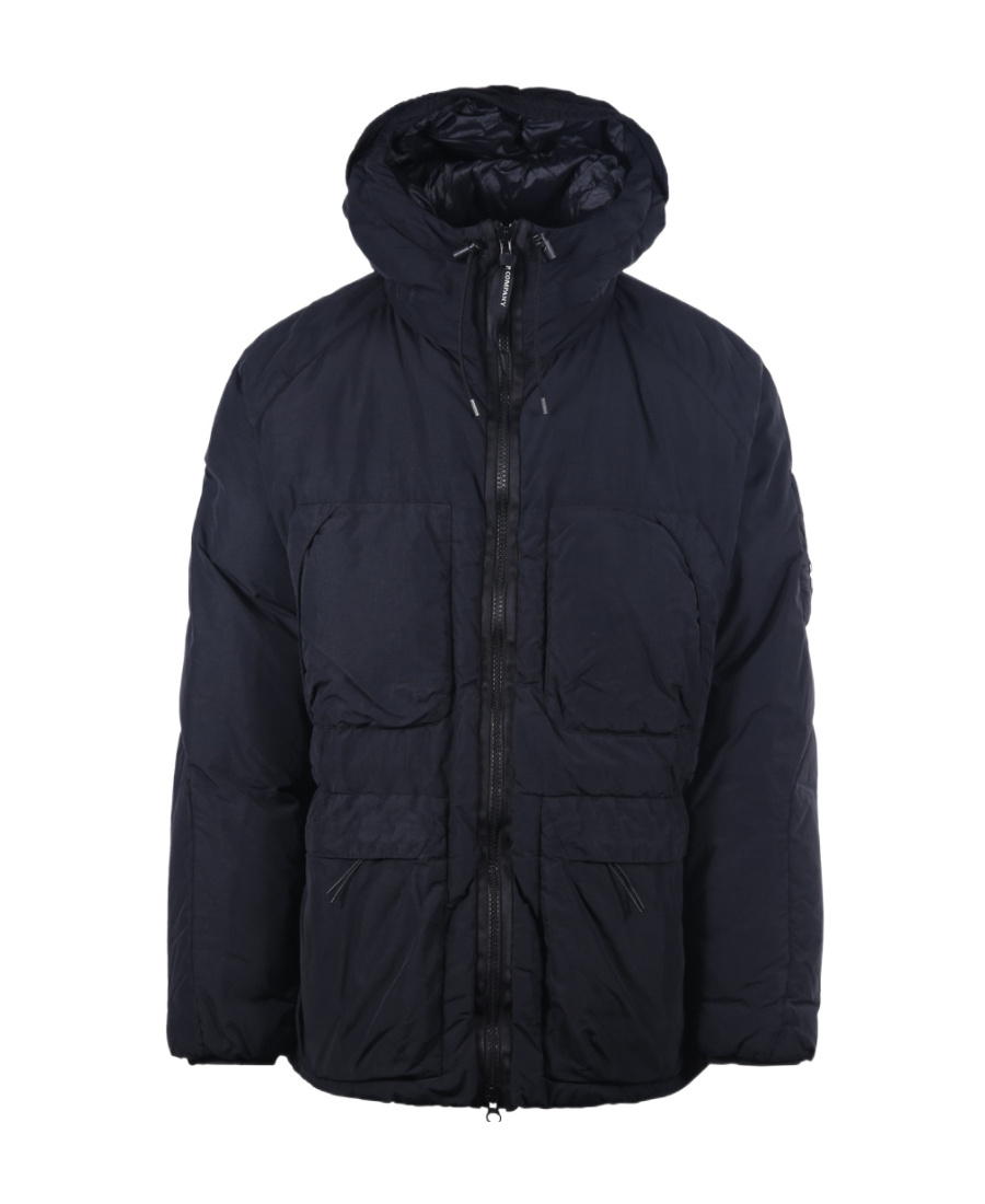 C.p. Company Hooded Puffer Jacket In Black