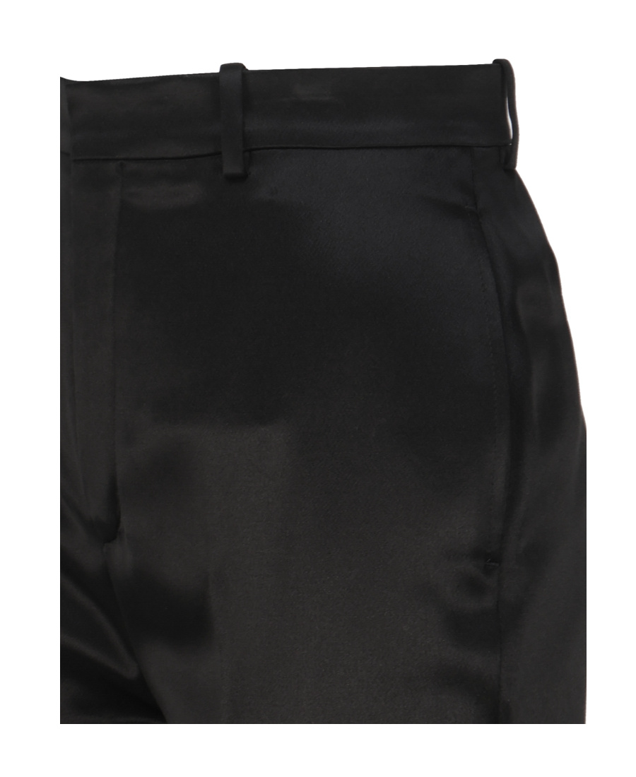 Saint Laurent Slim Fit Mid-rise Trousers In Black