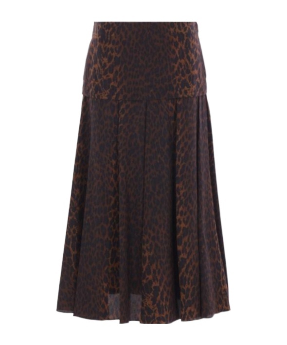 Balenciaga Godet-panelled Silk-crepe Midi Skirt In Multi