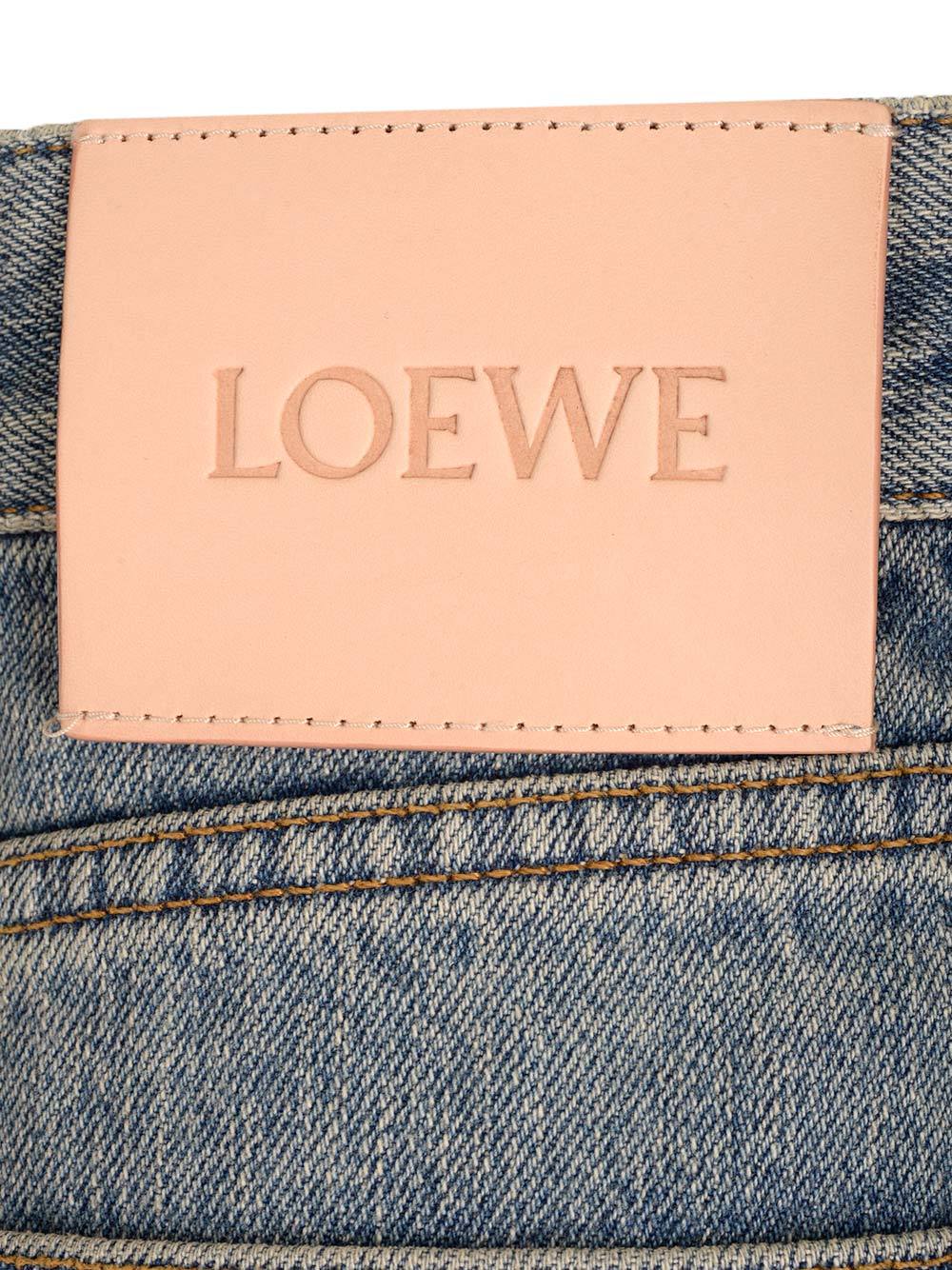 Loewe Mid-rise Wide-leg Jeans In Blue