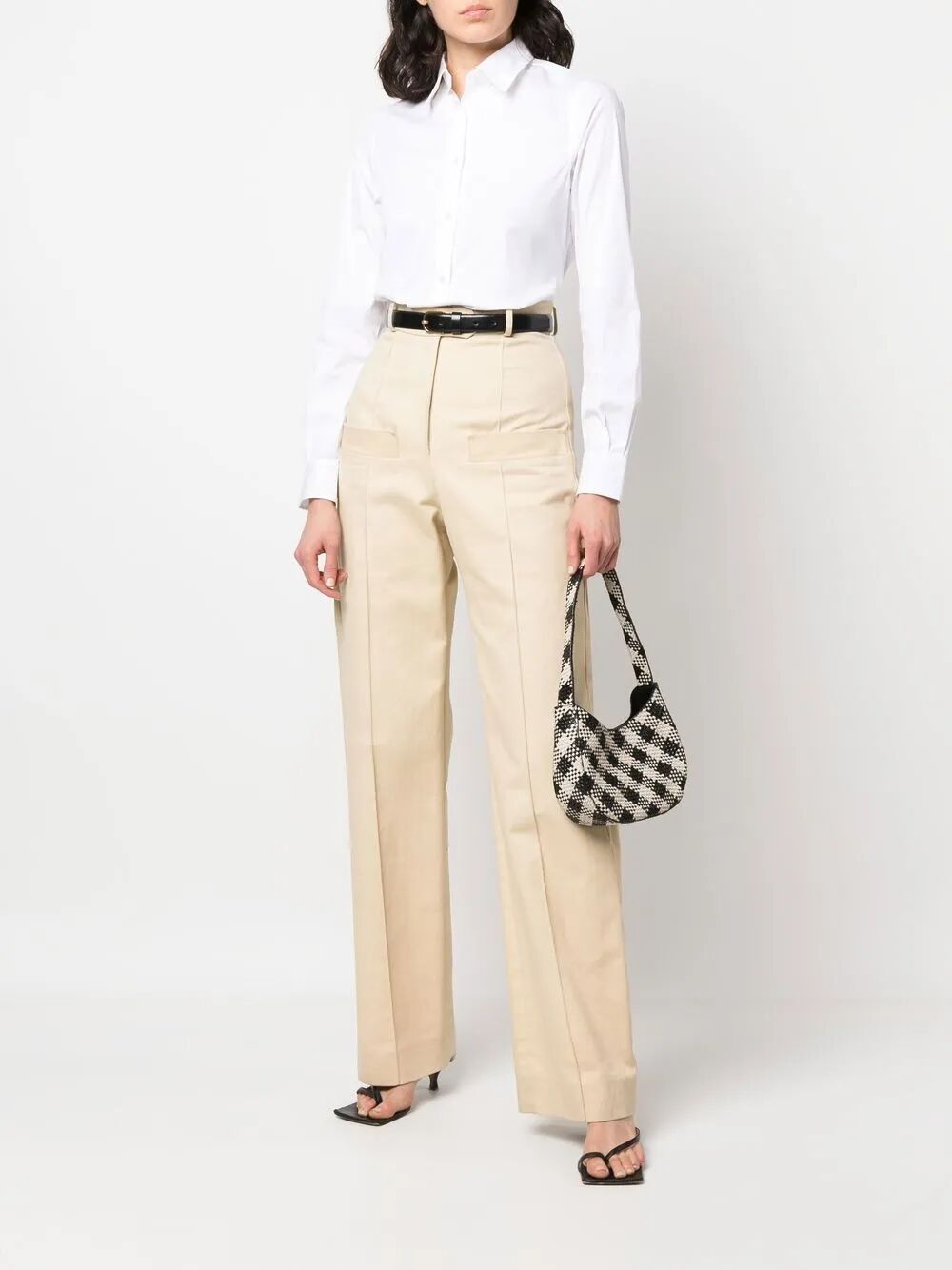 Aspesi Long-sleeved Lapel Shirt In White