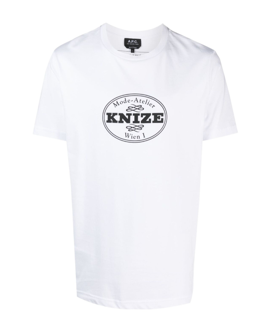 Apc Graphic-print Cotton T-shirt In White