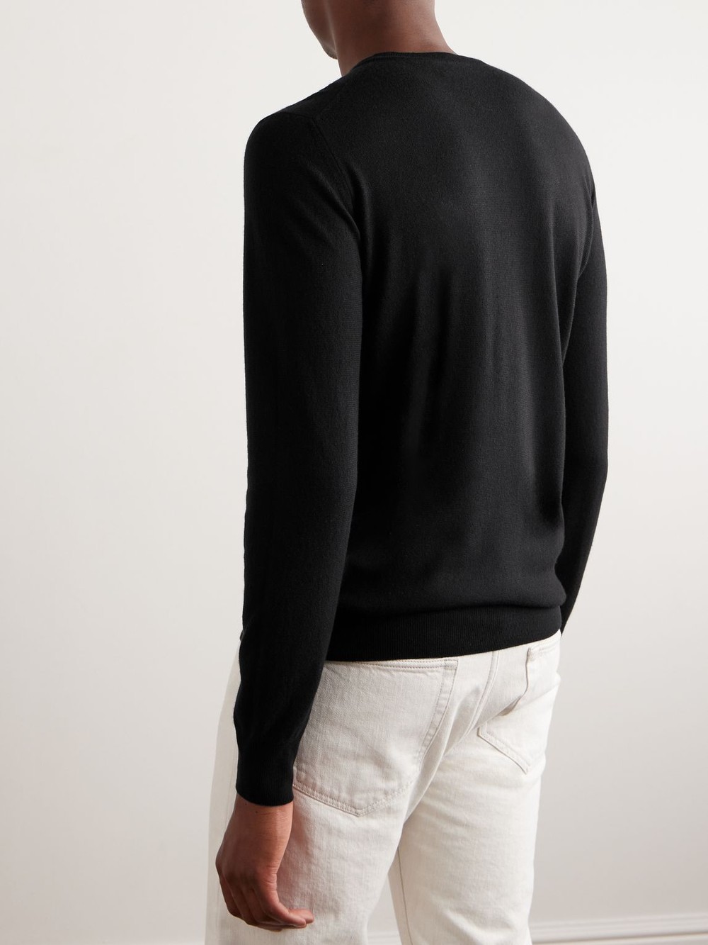 Loro Piana Long-sleeved Sweater In Black