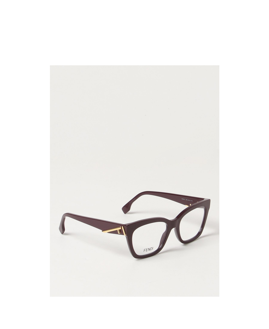 Fendi Ff-plaque Square-frame Glasses In White