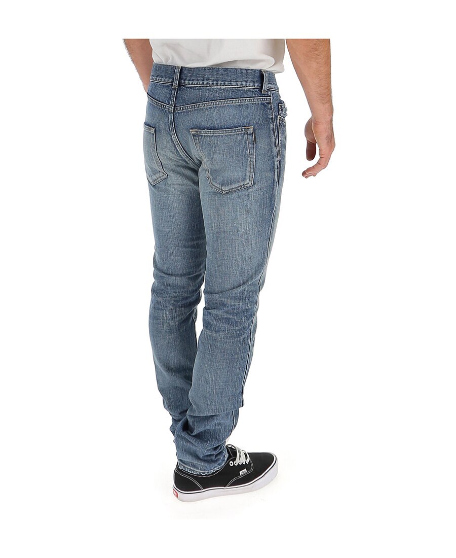 Saint Laurent Straight Jeans In Blue