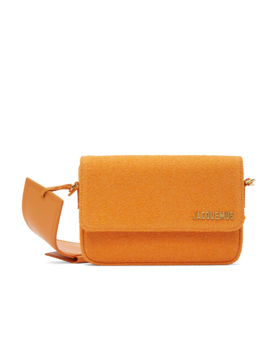 Shop Jacquemus Logo Flip Shoulder Bag In Orange