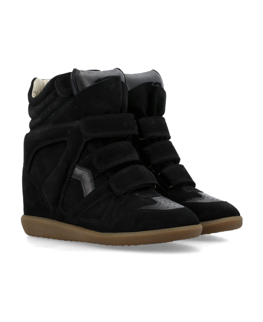 Shop Isabel Marant Bekett Suede Sneakers In Black