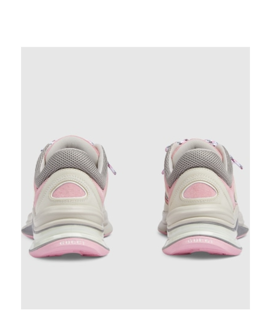 Gucci Run Suede-trimmed Sneakers In White