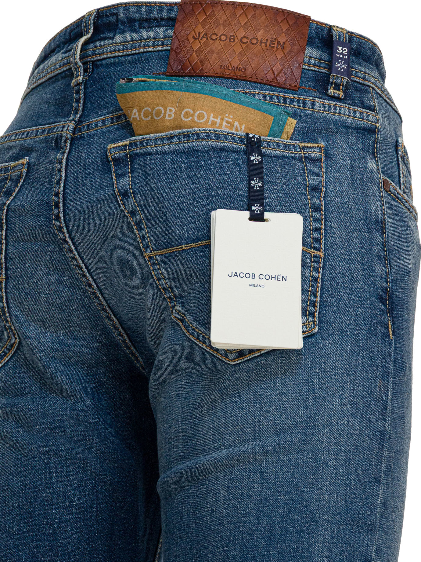 Jacob Cohen Belt Loop Jeans In Blue