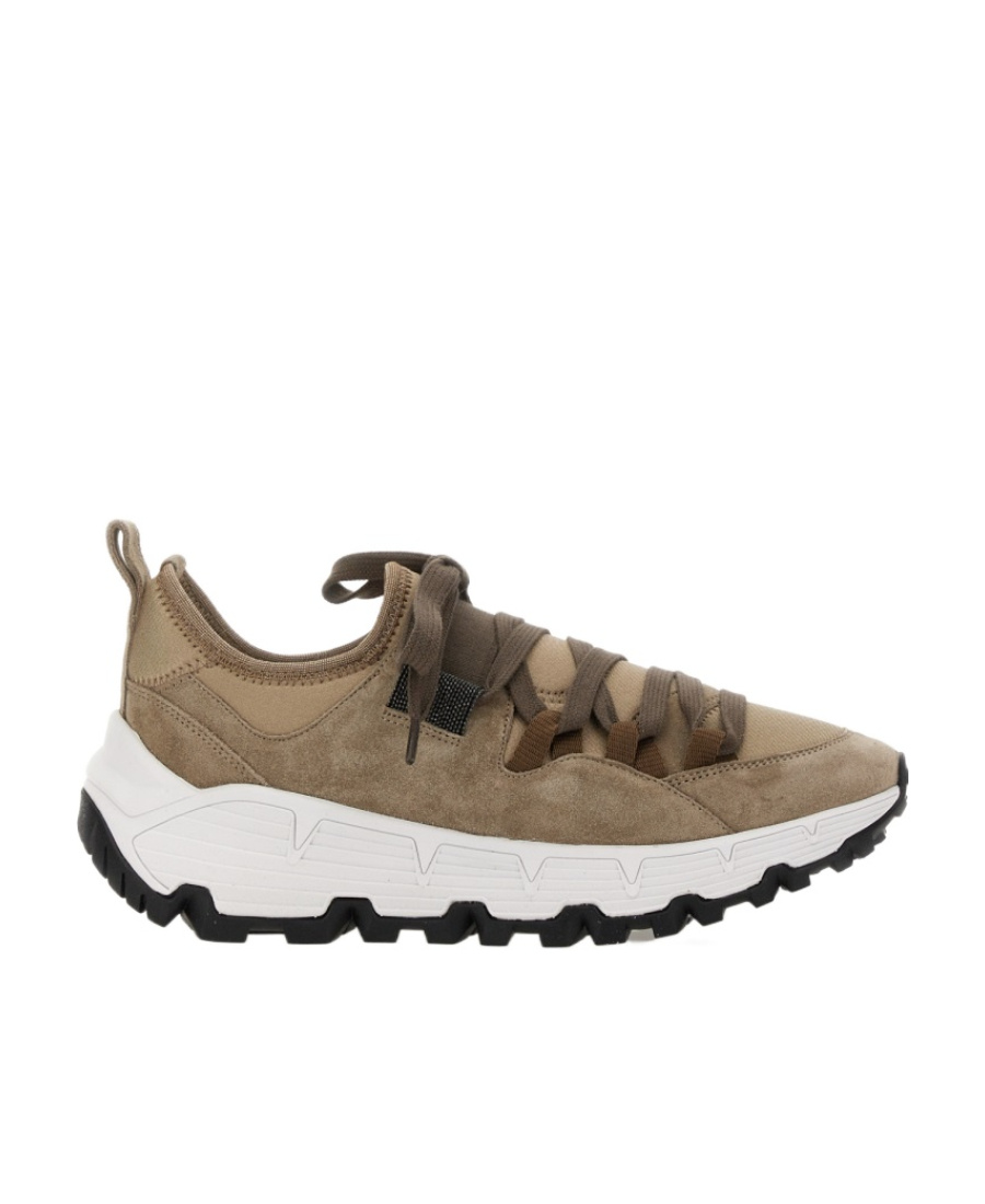 Brunello Cucinelli Lace-up Low-top Sneakers Chunky Sole In Multicolor