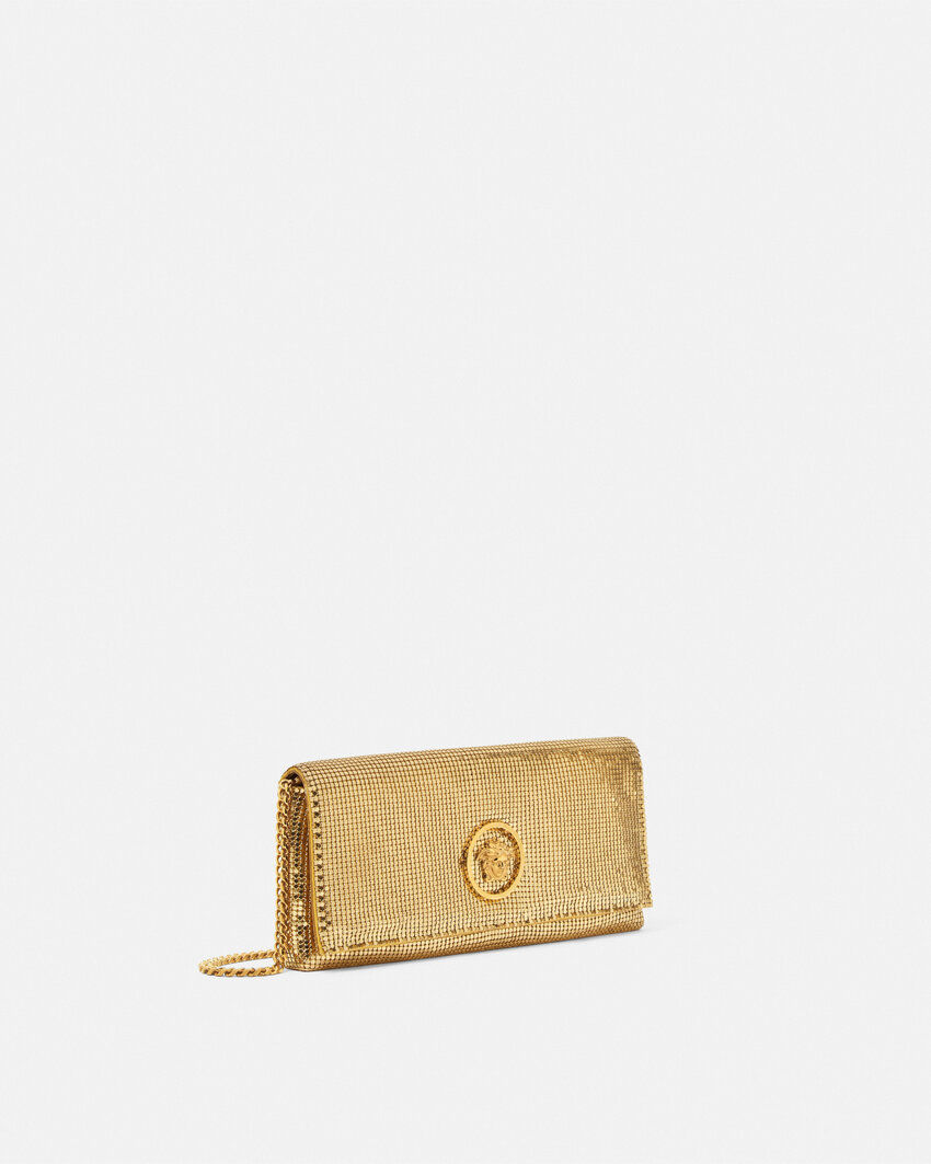 Versace Clutch With Shimmering Crystals