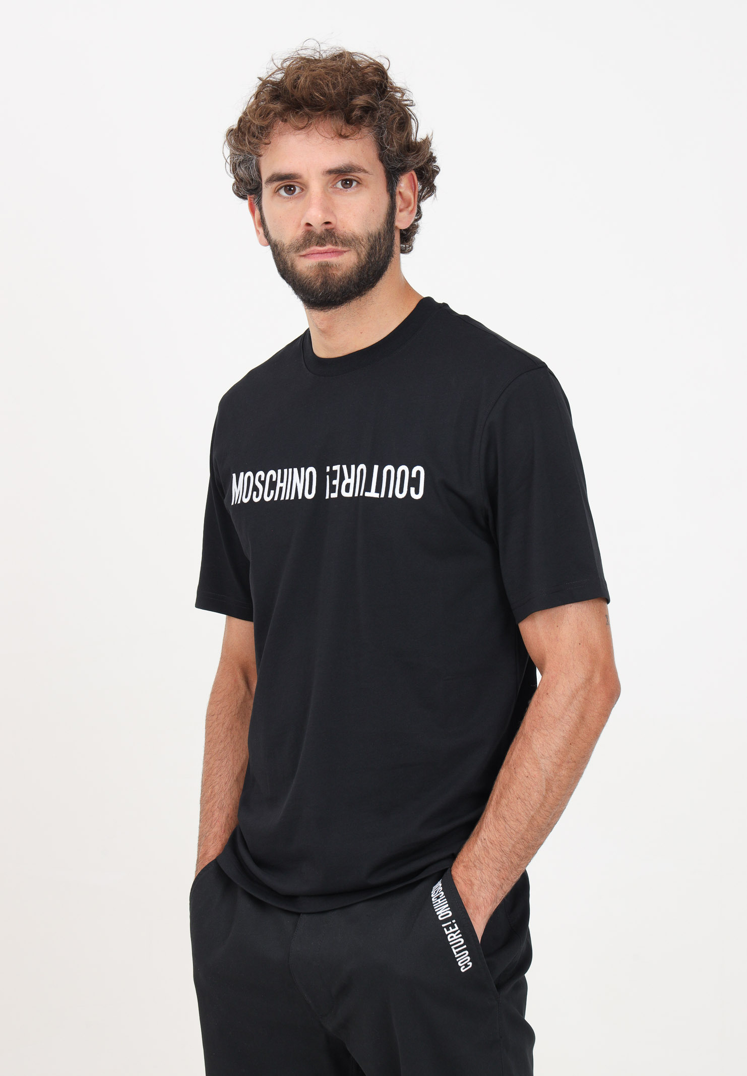 Moschino Logoed T-shirt In Black