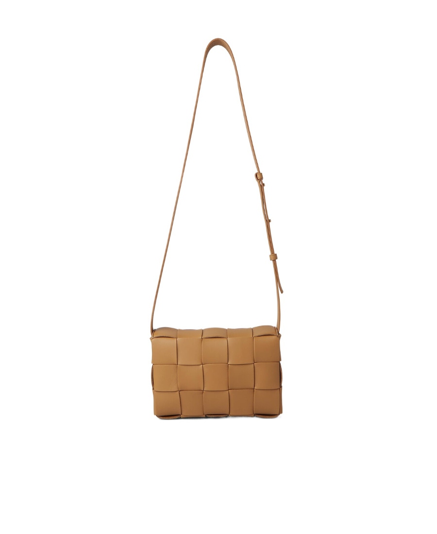 Bottega Veneta Bottega Cassette Intreccto Lthr Shldr Ba In Brown