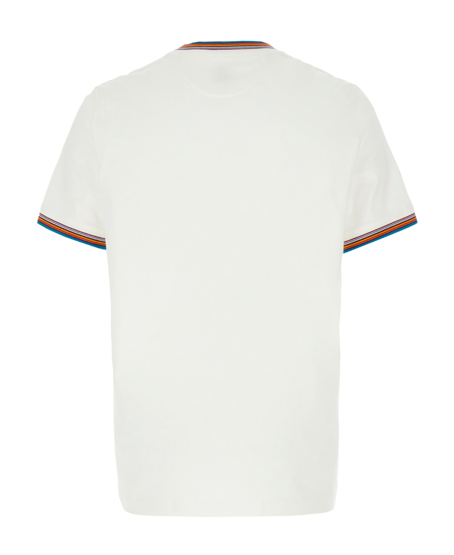 Paul Smith Signature Stripe Trim T-shirt In White