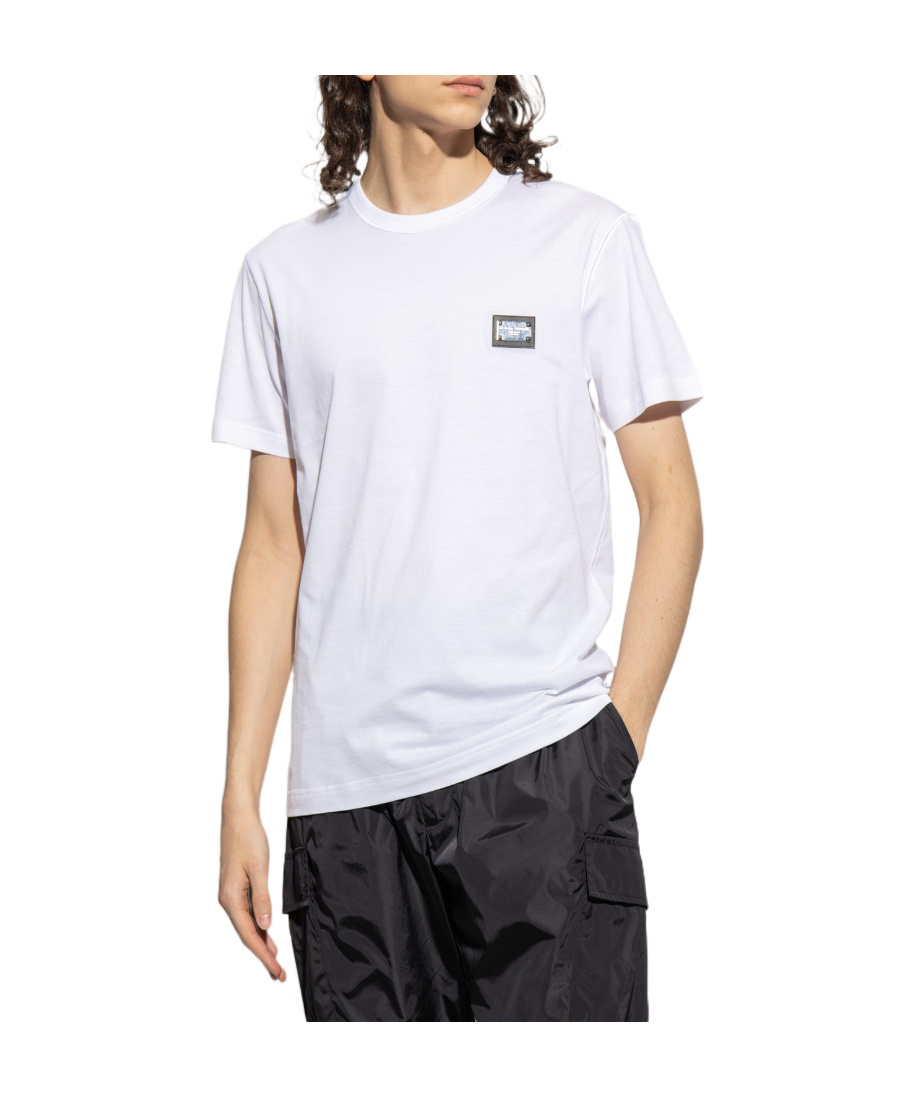 Shop Dolce & Gabbana Logo-plaque Short-sleeve T-shirt In White