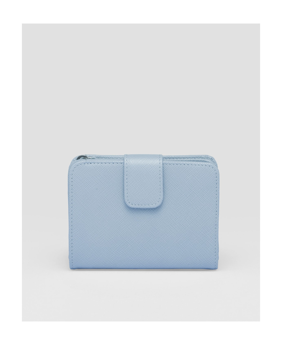 Prada Saffiano Small Wallet In Blue