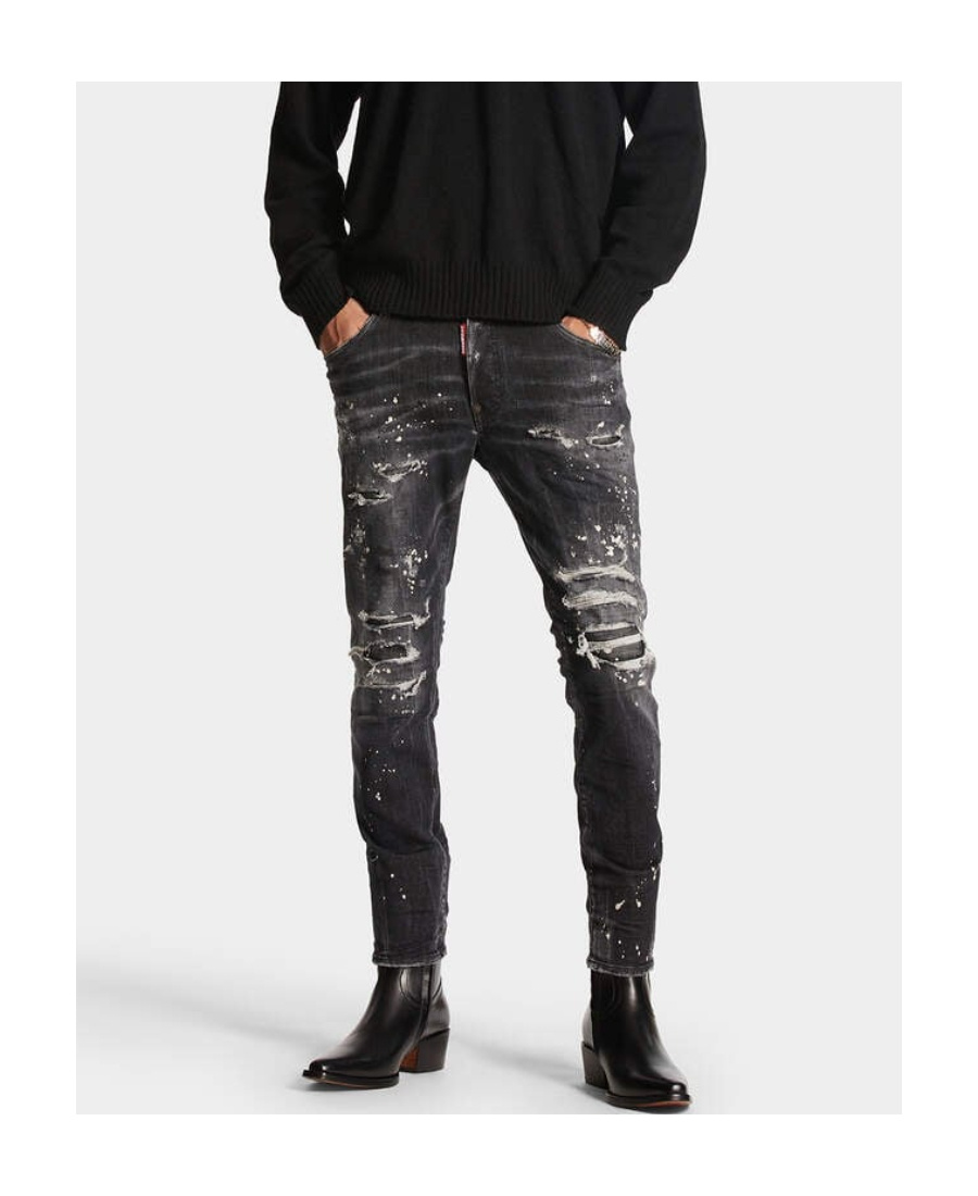 Shop Dsquared2 Skater Low-rise Skinny Jeans In Black