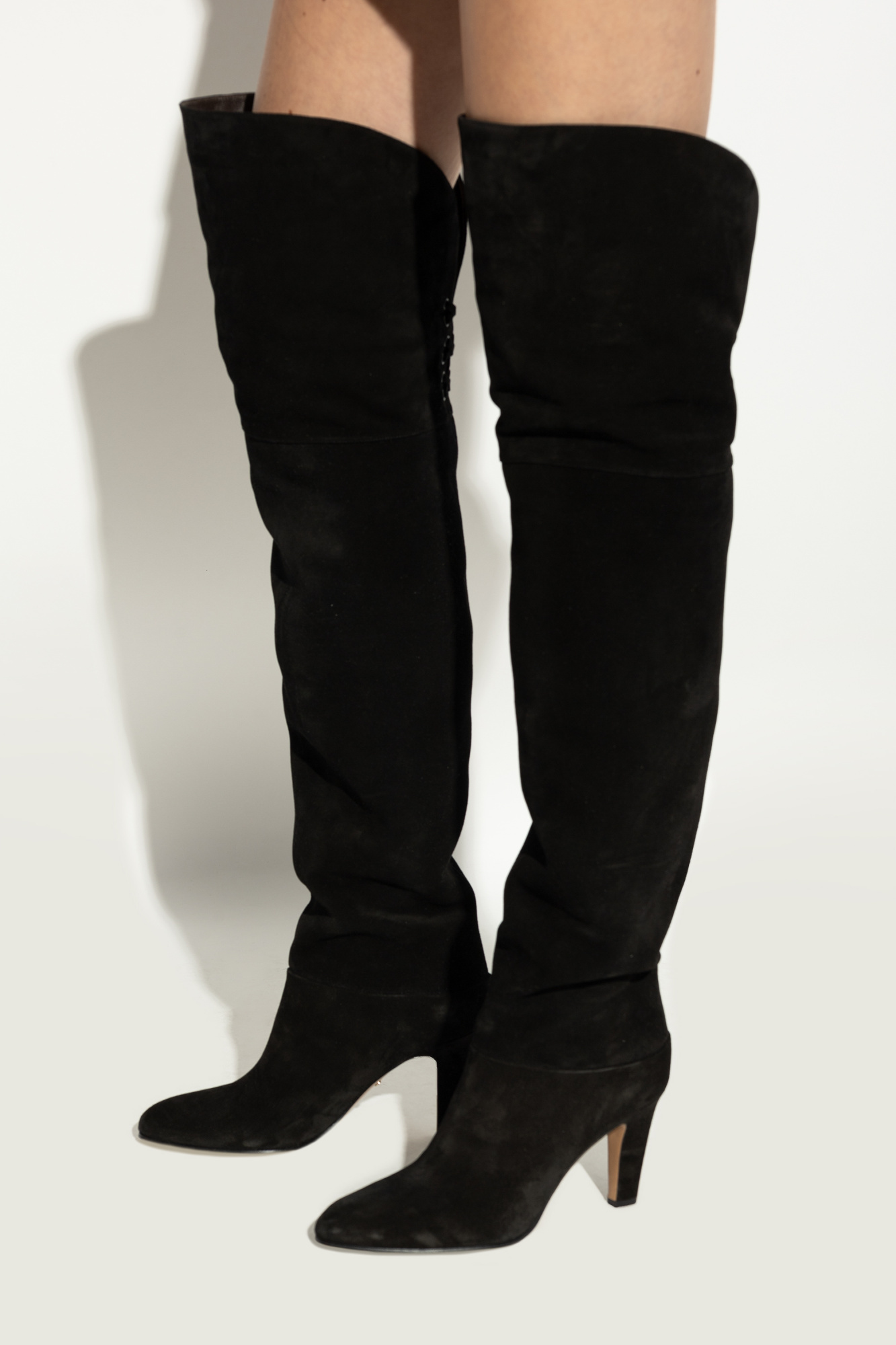 Chloé Eve Knee-high Heeled Boots In Black