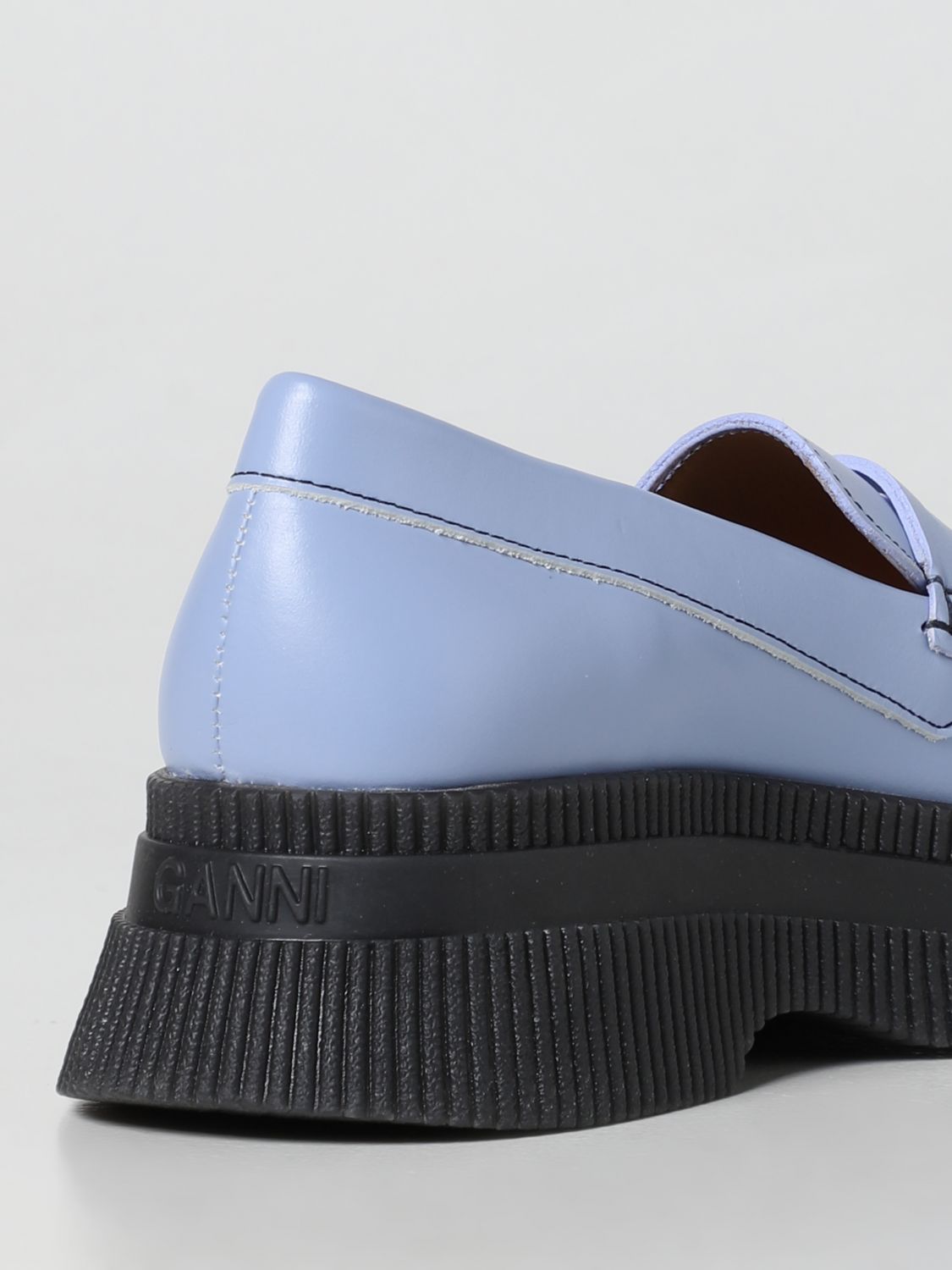 Ganni Brunnera Chunky-sole Loafers In Blue