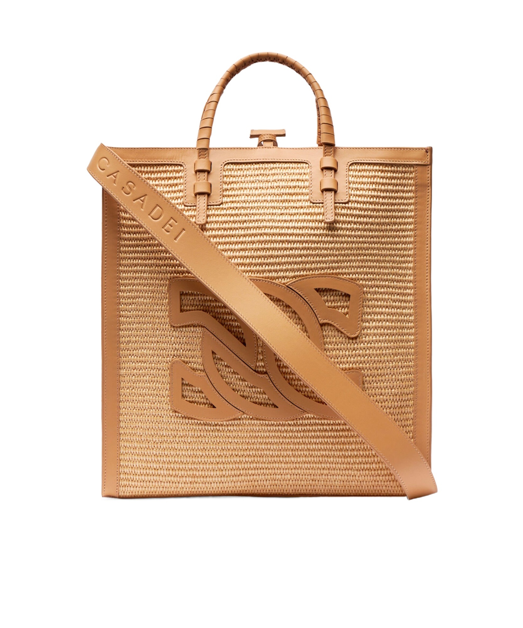 Casadei Beaurivage Raffia Tote Bag