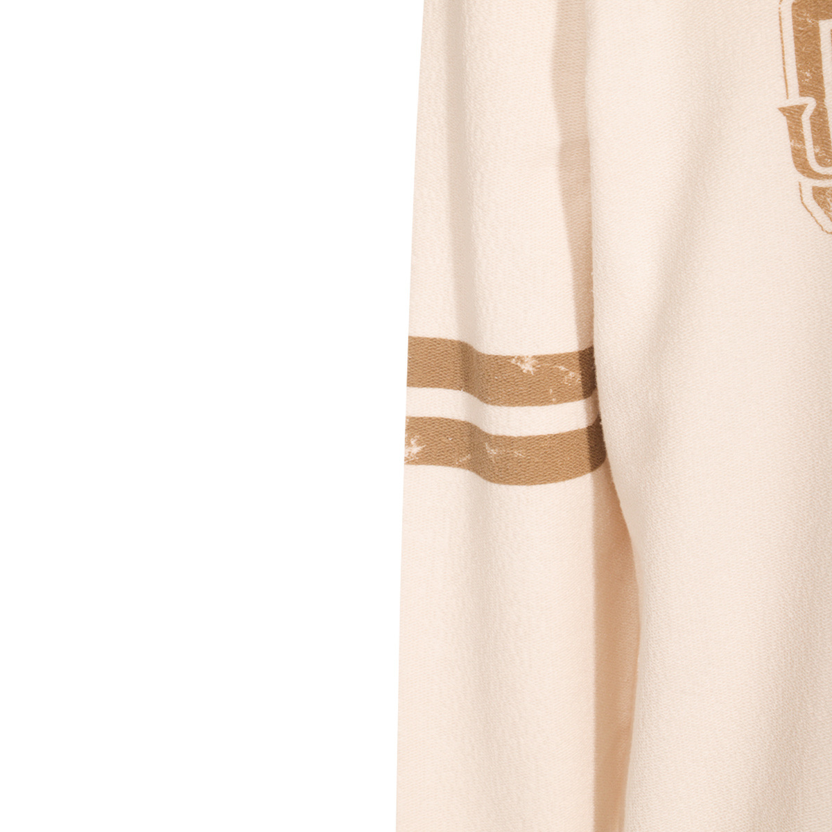 Golden Goose Ivory Cotton Sweatshirt With Contrasting Logo In Gray