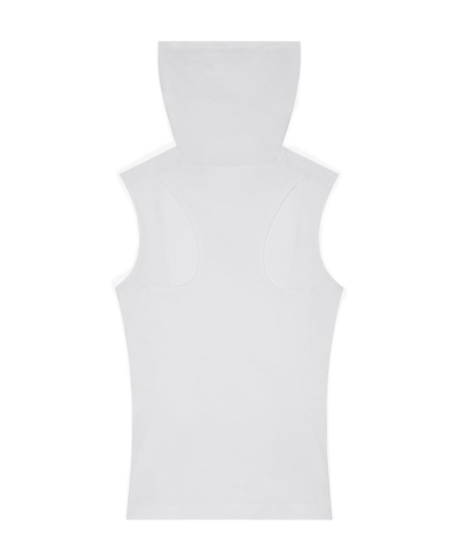 Givenchy Sleeveless Balaclava Top In White
