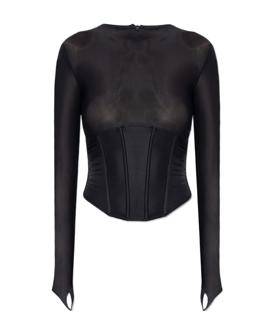 Misbhv Pandora Long-sleeve Top In Black