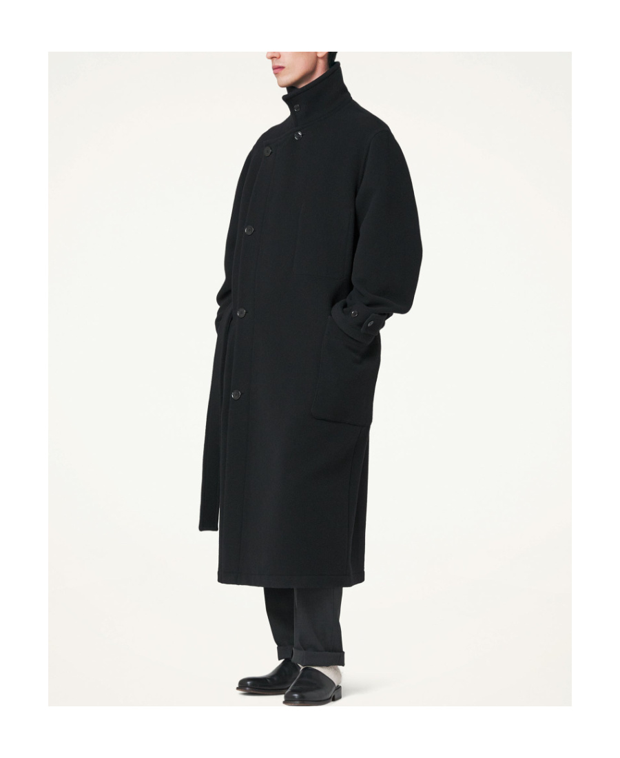 LEMAIRE LEMAIRE SINGLE-BREASTED WRAPPED COAT