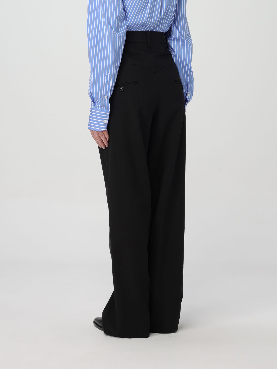 Isabel Marant Staya Pleated Paneled Hemp-blend Cady Wide-leg Pants In Black