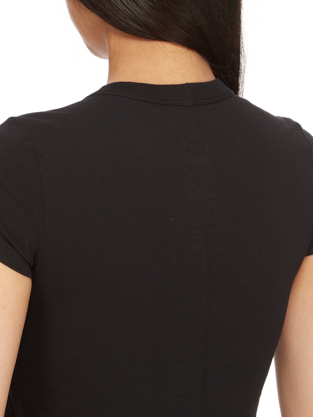 Rick Owens Level Cropped T-shirt In Black