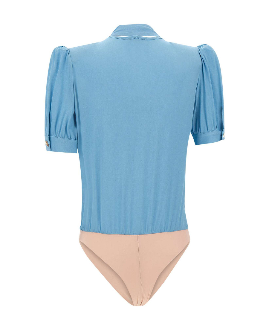 Elisabetta Franchi Shirt-style Jumpsuit In Blue