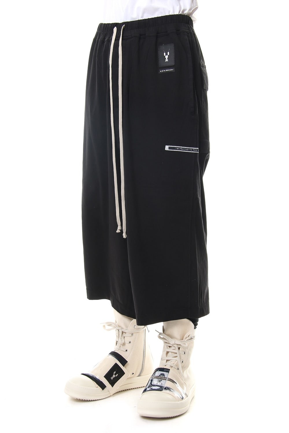 RICK OWENS DRKSHDW ROPE-DRAWING SEVEN-POINT SWEATPANTS