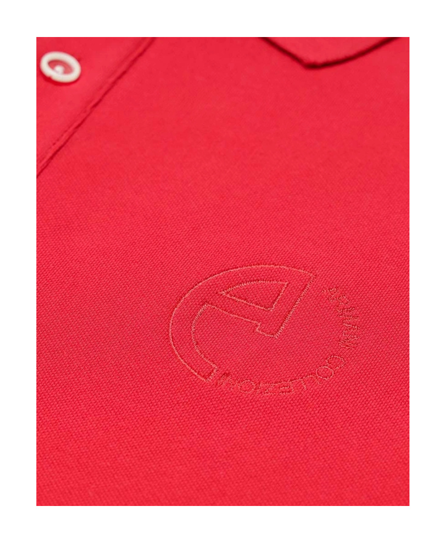 Armani Collezioni Logo Polo Shirt In Red