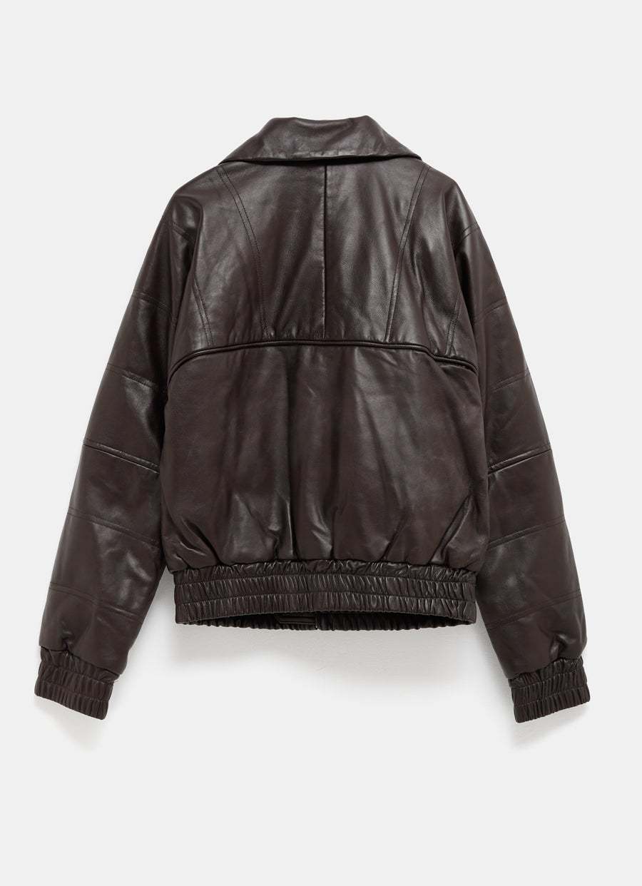 Gimaguas Brown Paula Leather Jacket In Brown