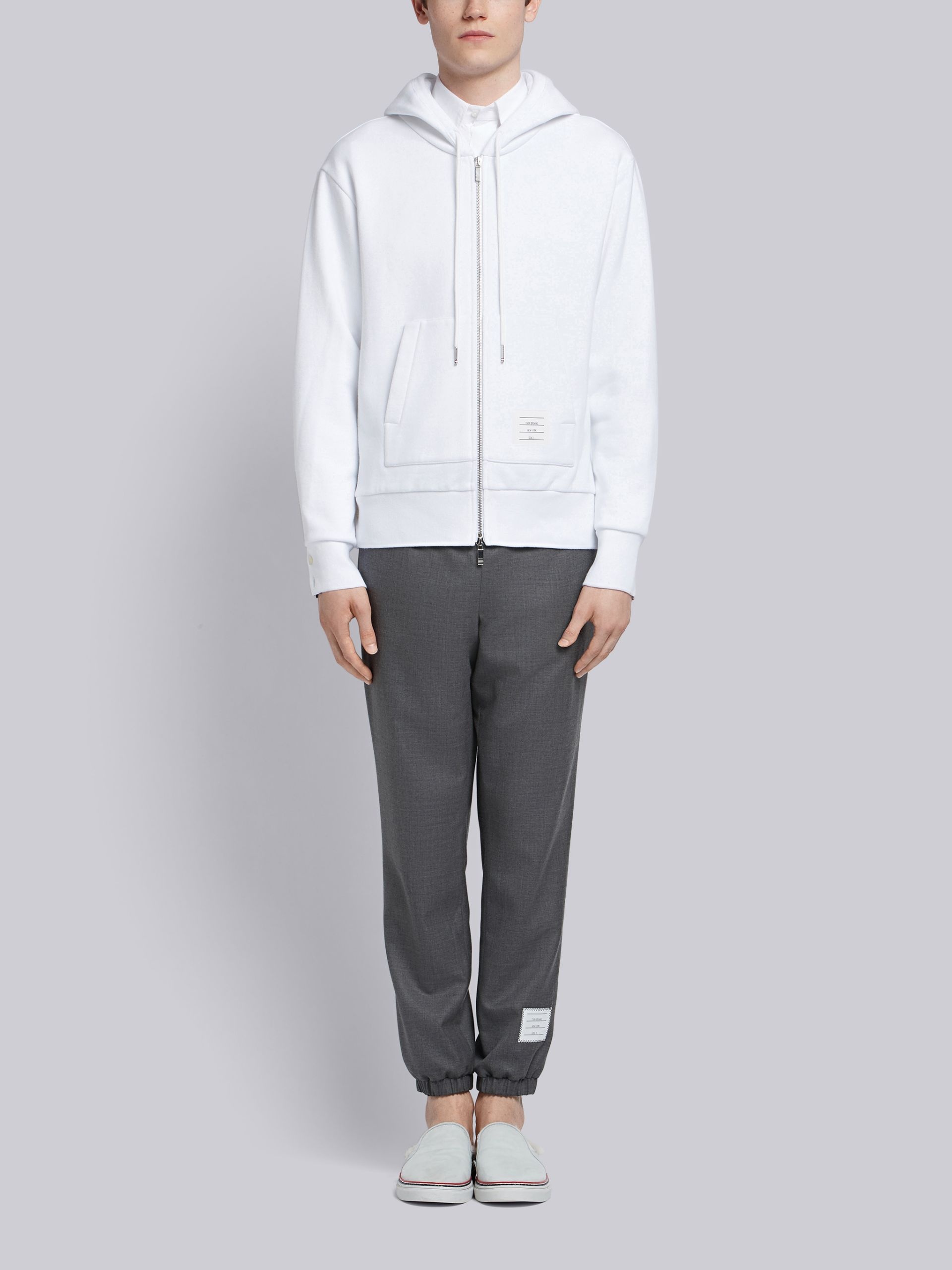Thom Browne Center-back Stripe Loopback Hoodie