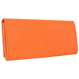 Ferragamo Logo Details Wallet In Orange