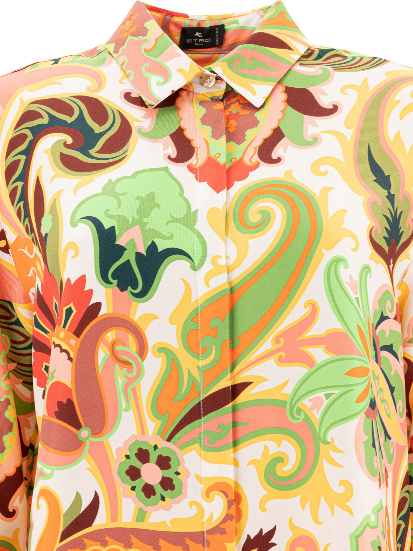 Etro Graphic Printed Long Sleeved Shirt In Multicolor
