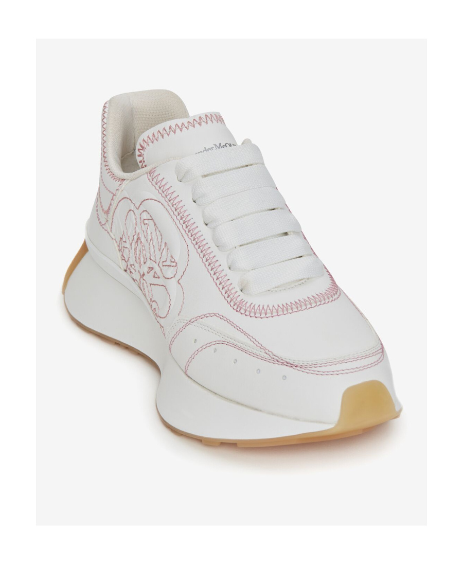 Alexander Mcqueen Perforated-detailing Low-top Sneakers In White