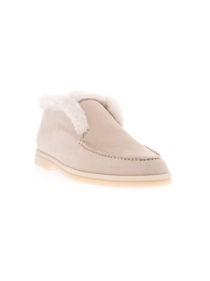 Loro Piana Open Walk Chukka Boots In Nude