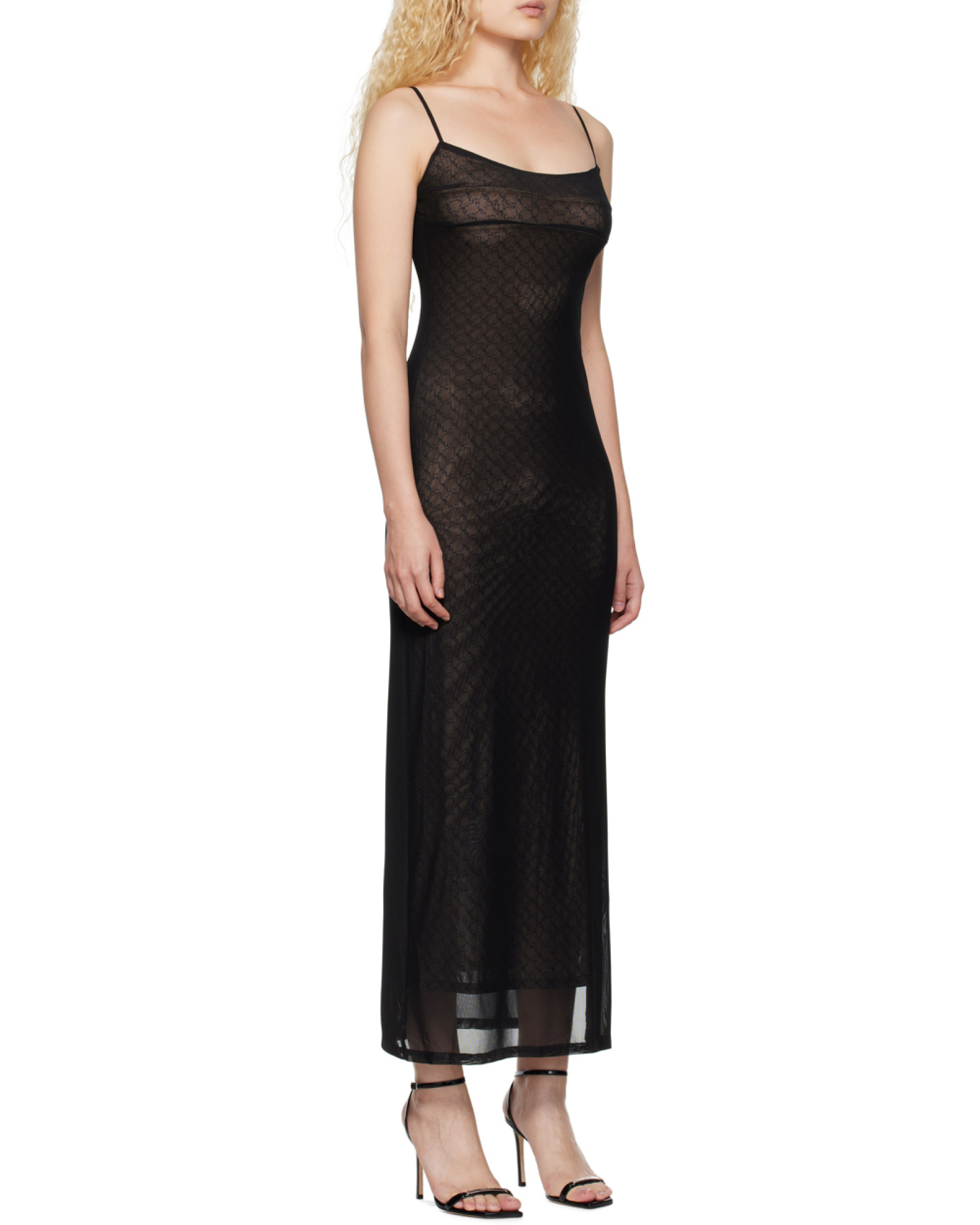 Miaou Hollowed-out Slim Dress In Black