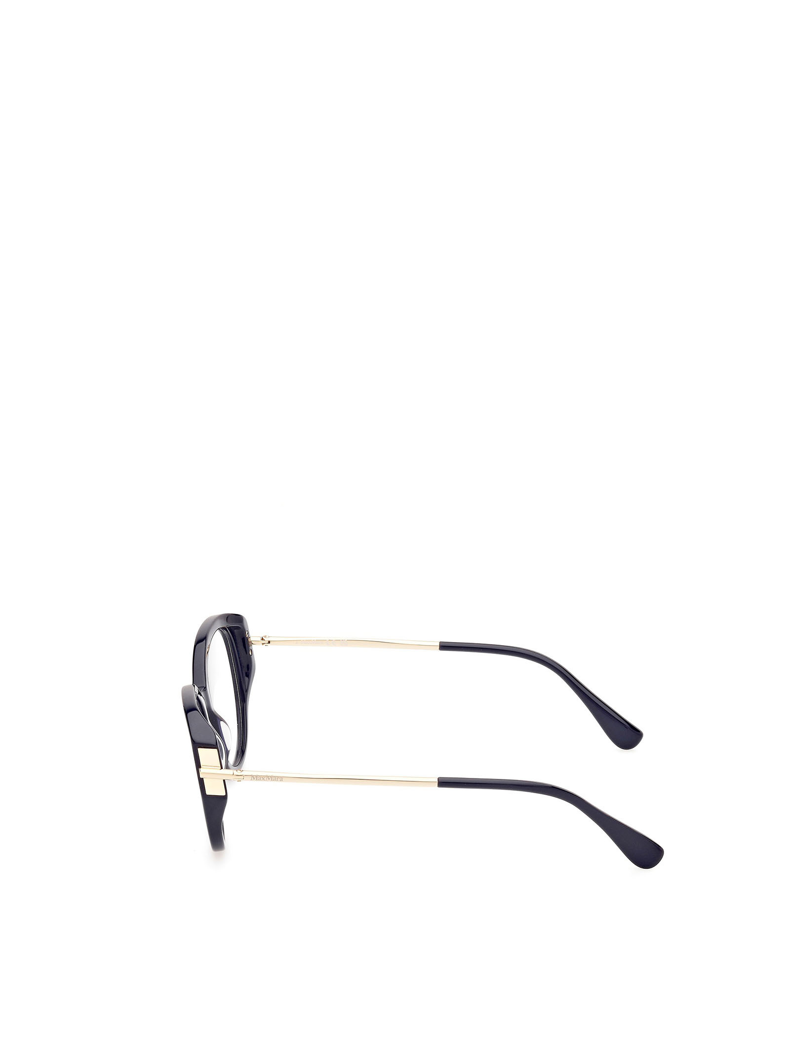 Max Mara Oval Frame Glasses In Black