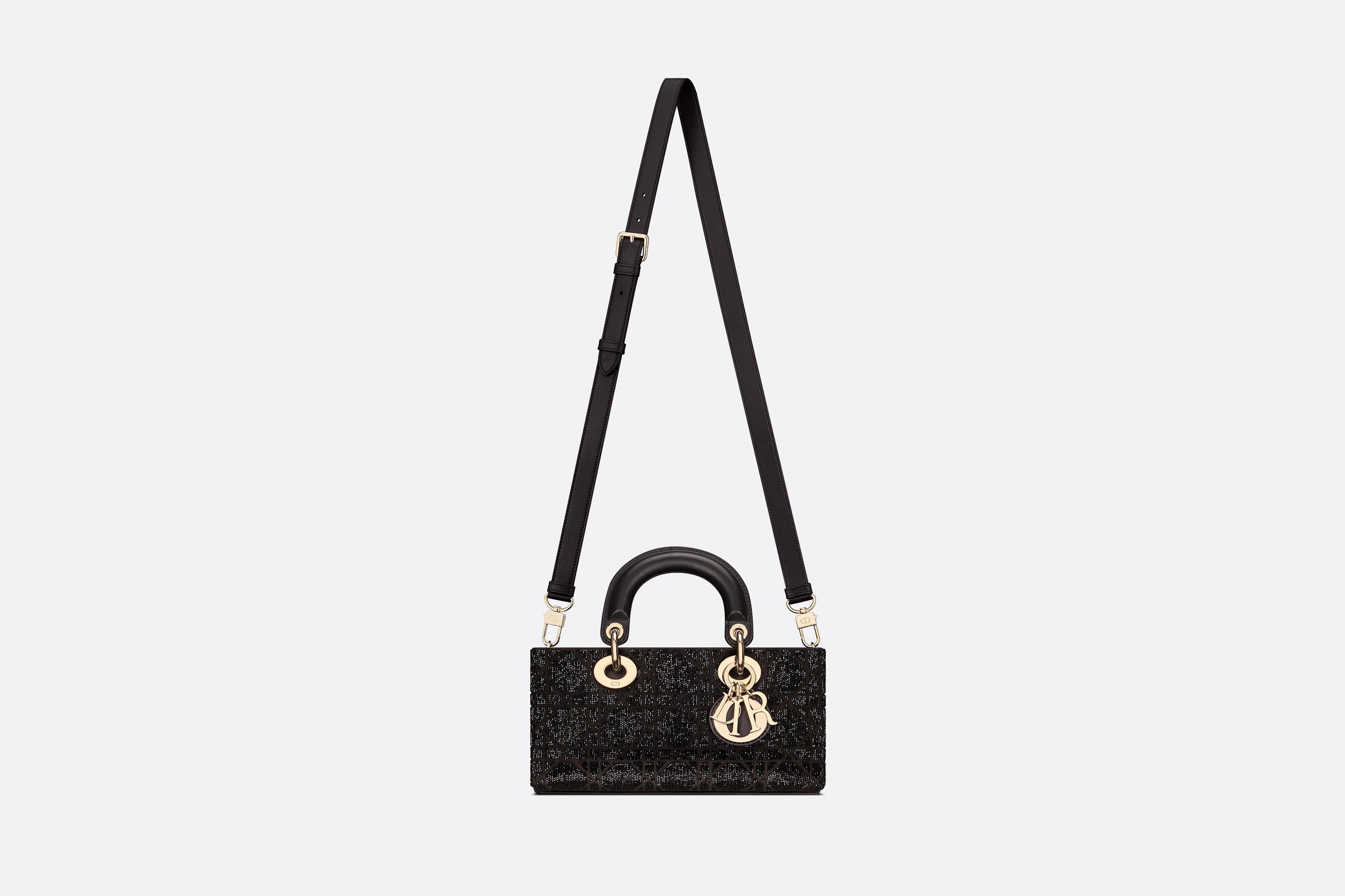 Dior Small Lady D-joy Handbag In Black